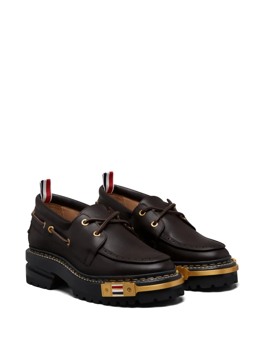 Thom Browne Leren wandel loafers - Bruin