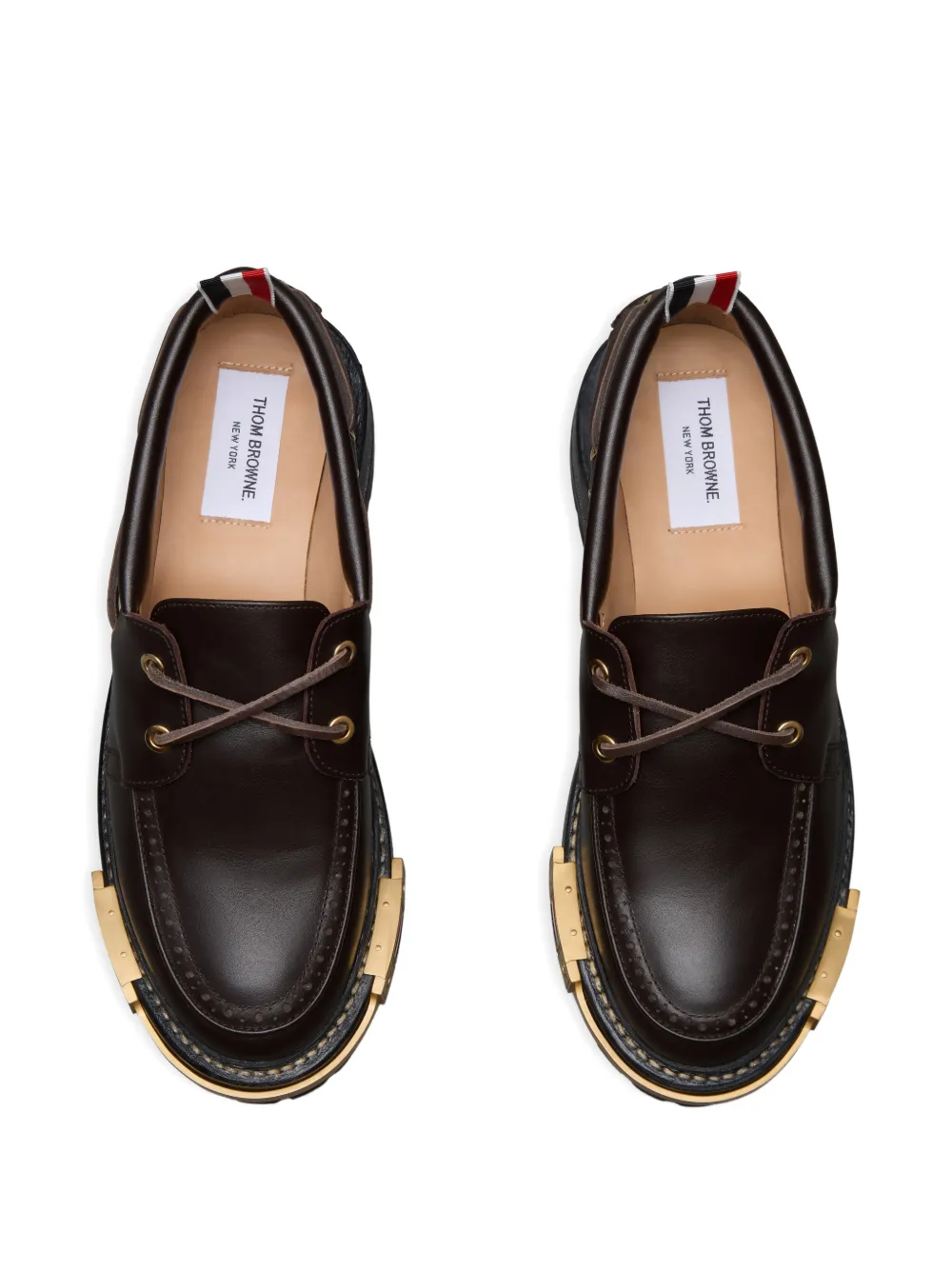 Thom Browne Hiking Leather Loafers In Brown