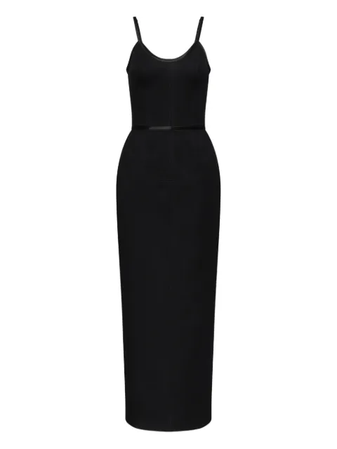 Thom Browne vestido largo con detalles satinados