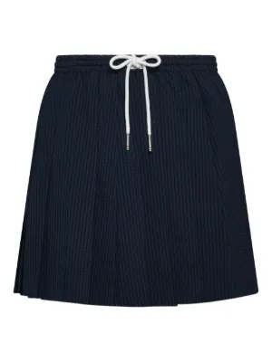 Sacai ストライプ プリーツスカート | グレー | FARFETCH JP