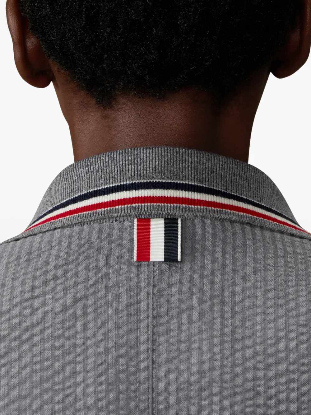 Thom Browne Jack met ritssluiting en patchdetail Grijs