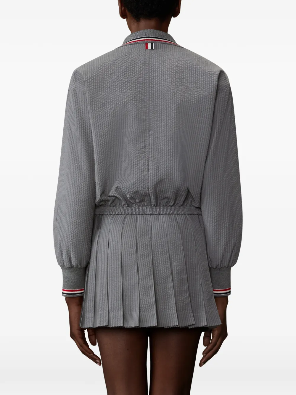 Thom Browne Jack met ritssluiting en patchdetail Grijs