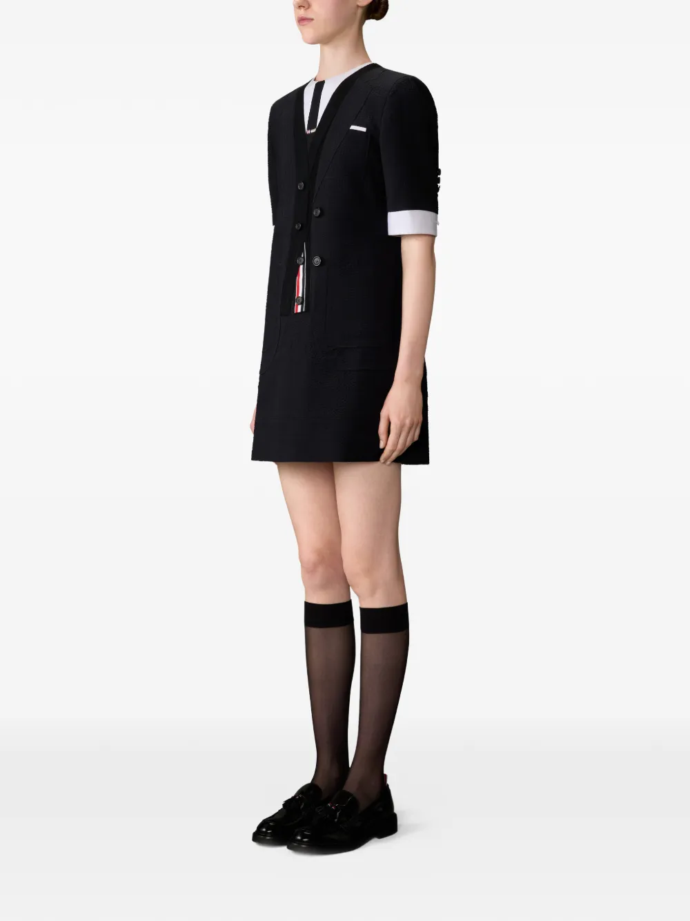 Thom Browne Mini-jurk met korte mouwen Zwart