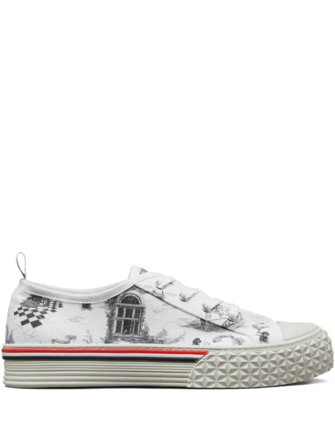 Thom Browne toile-print low-top sneakers