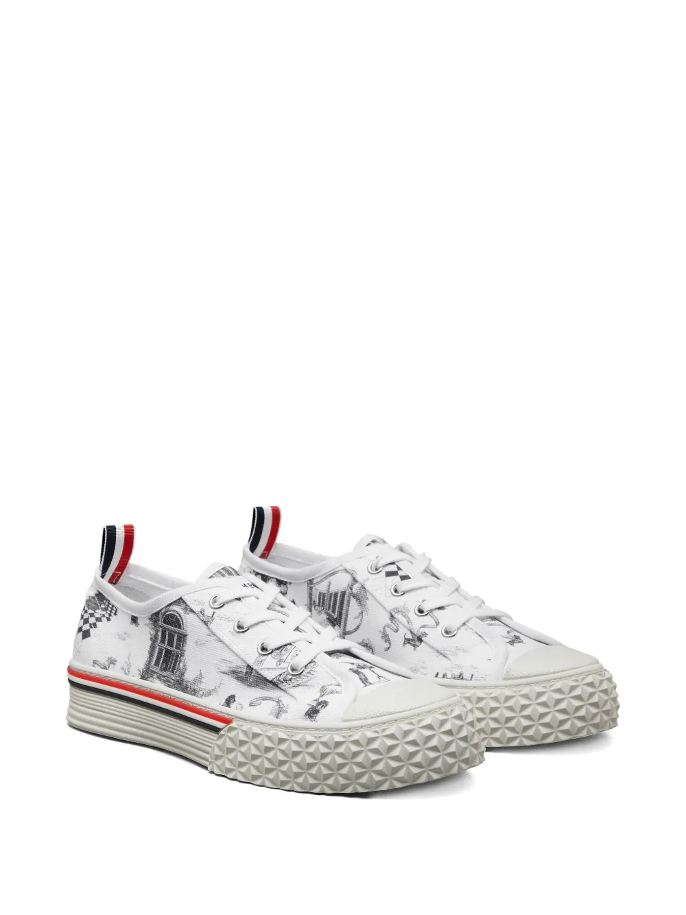 Thom Browne toile-print low-top sneakers | Low-Top-Sneakers | Image 2
