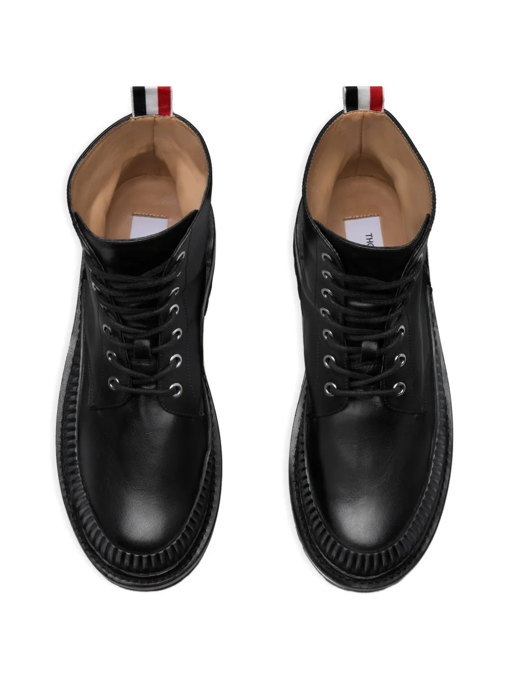 Thom Browne Enkellaarzen met veters Zwart