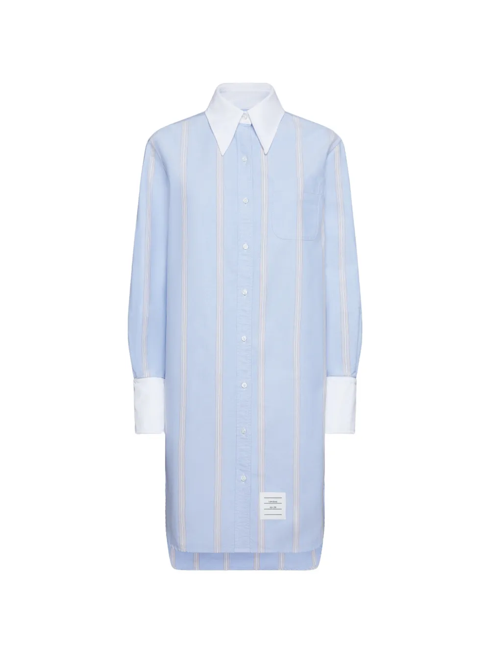 Thom Browne striped-pattern shirt dress - Blu