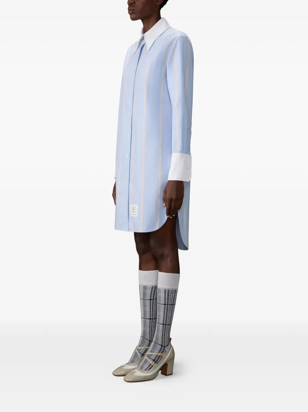 Thom Browne Gestreepte blousejurk Blauw