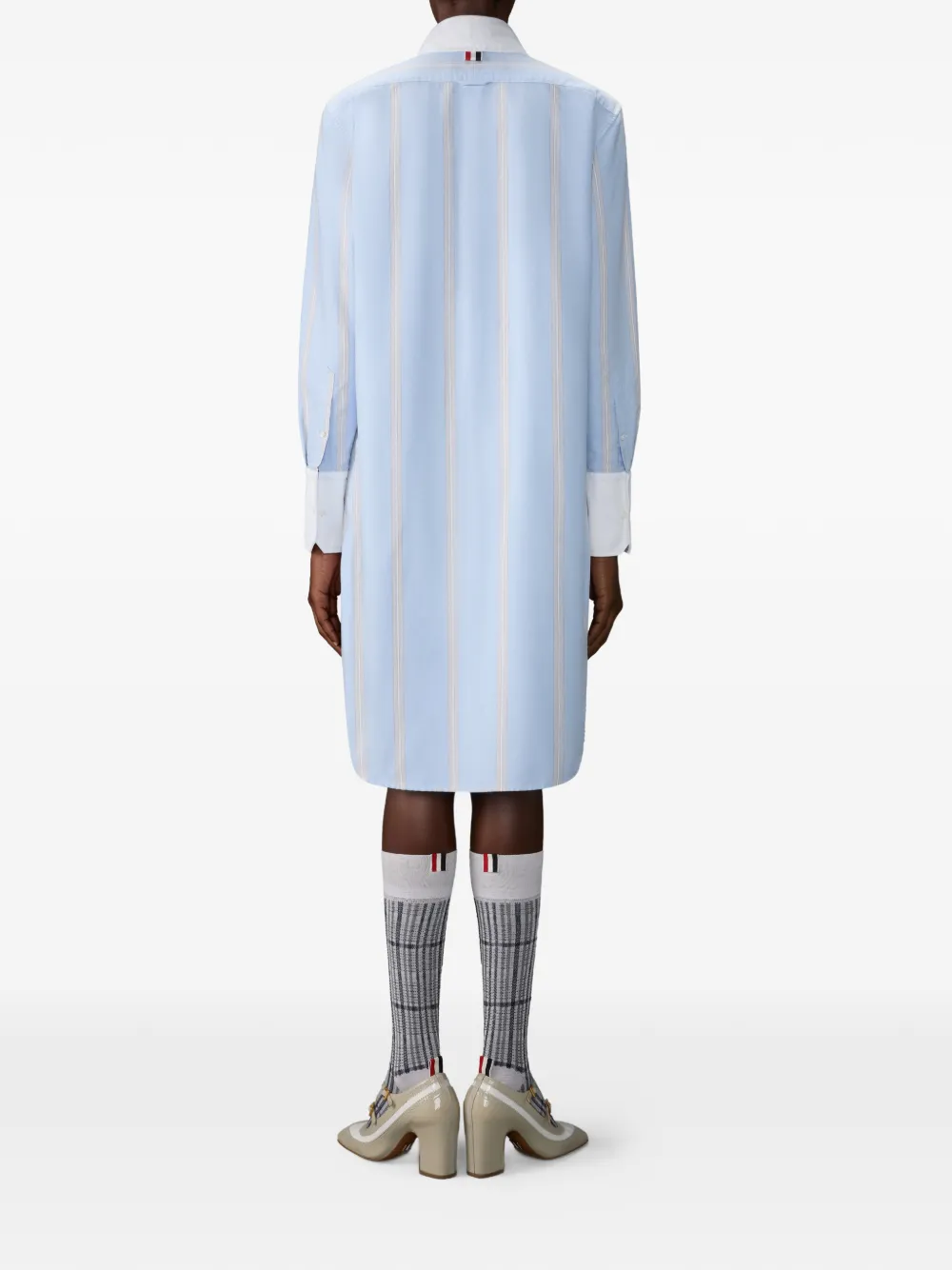 Thom Browne Gestreepte blousejurk Blauw