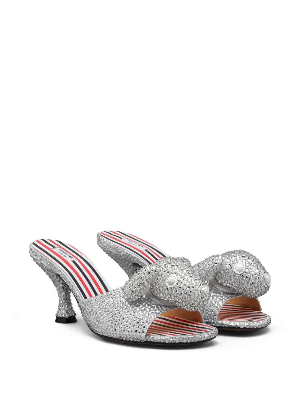 Thom Browne Sandalen met kristallen hector Zilver