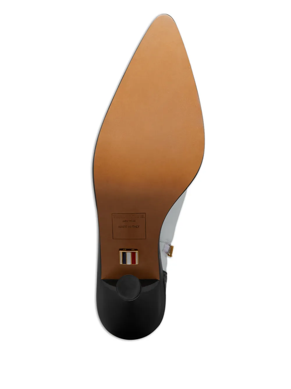 Thom Browne 90 mm Wingtip leren laarzen Wit