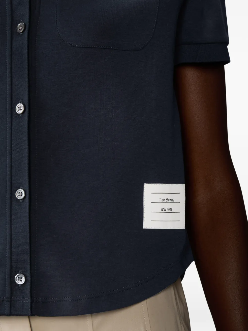 Thom Browne Overhemd met korte mouwen Blauw