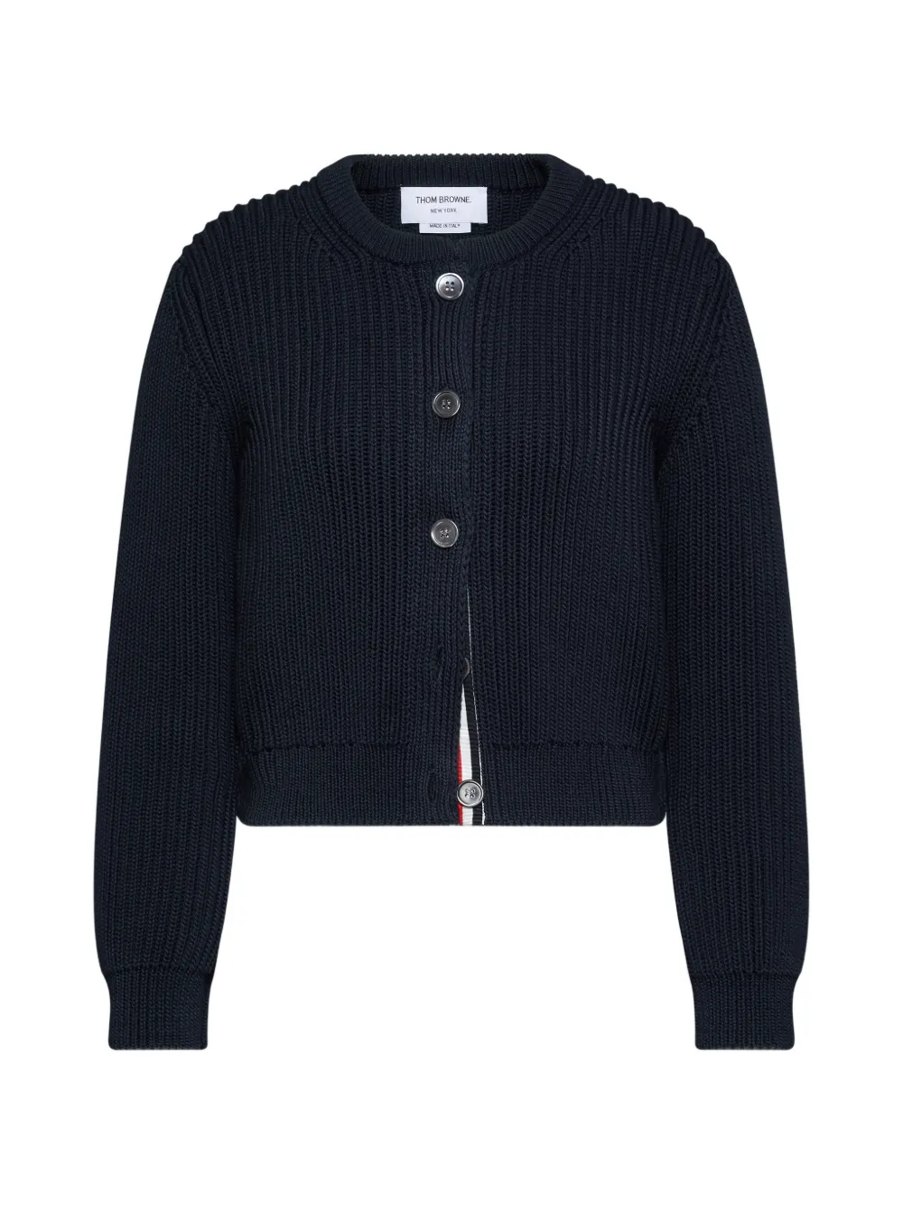 Thom Browne cropped cotton cardigan - Blu