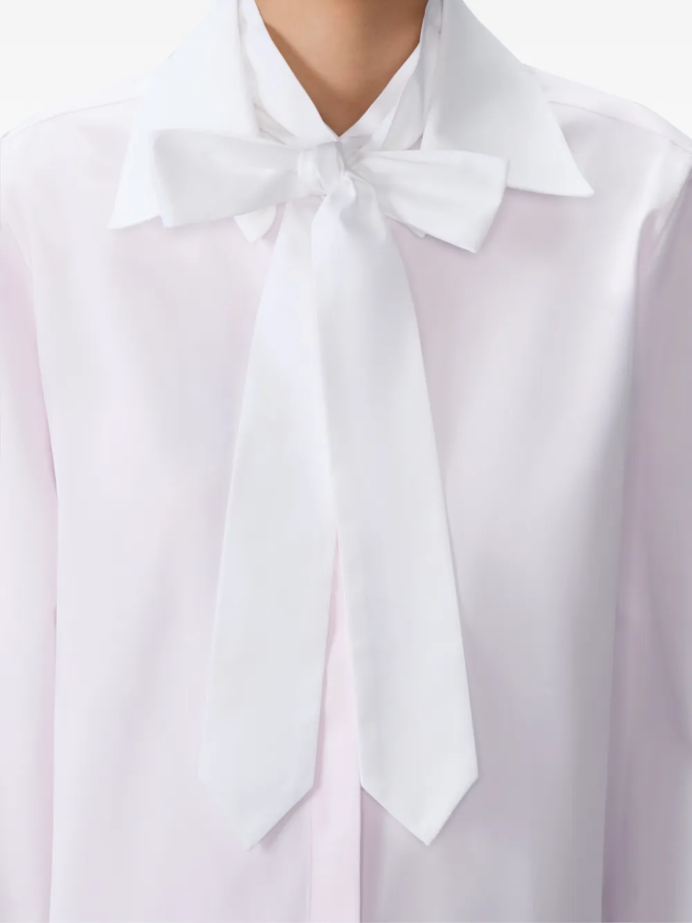 Thom Browne Gestreepte blouse met strik Roze