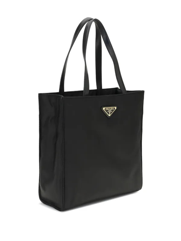 Prada logo-detail Tote Bag | Black | FARFETCH UK