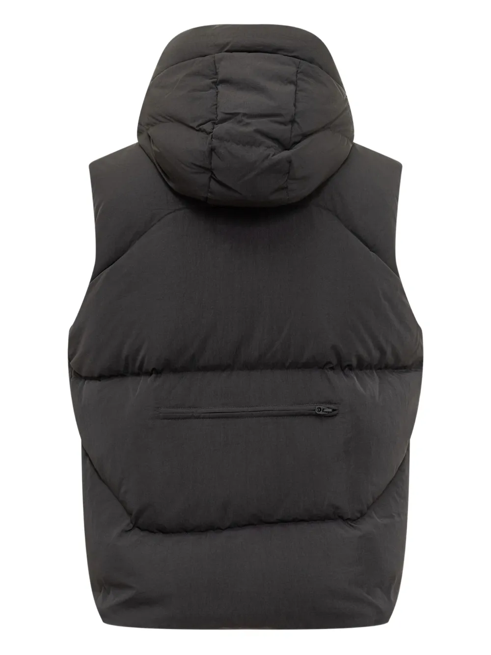 Jg1 Yves Salomon Black Padded Hooded Vest In Black