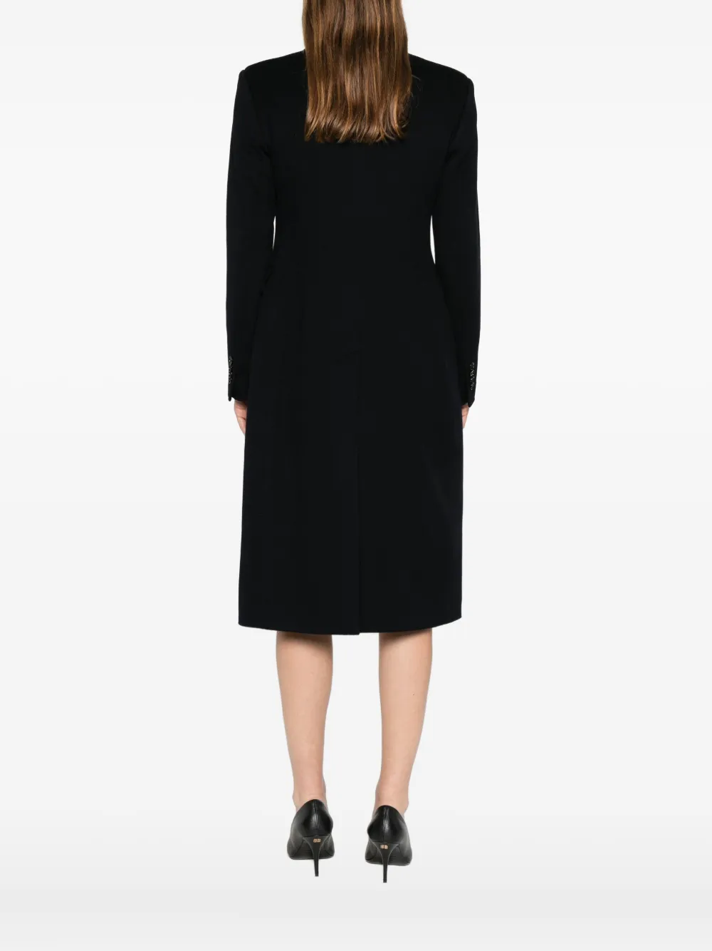 Tagliatore Double-breasted Coat In Black