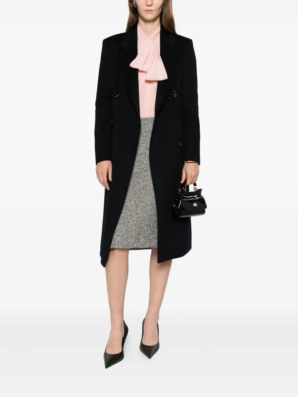 Tagliatore Double-breasted Coat In Black