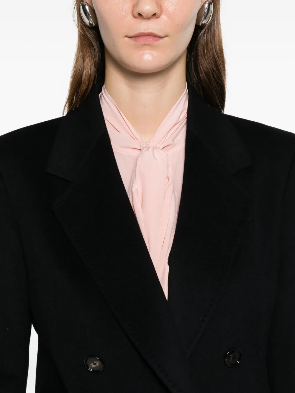 Tagliatore Double-breasted Coat In Black