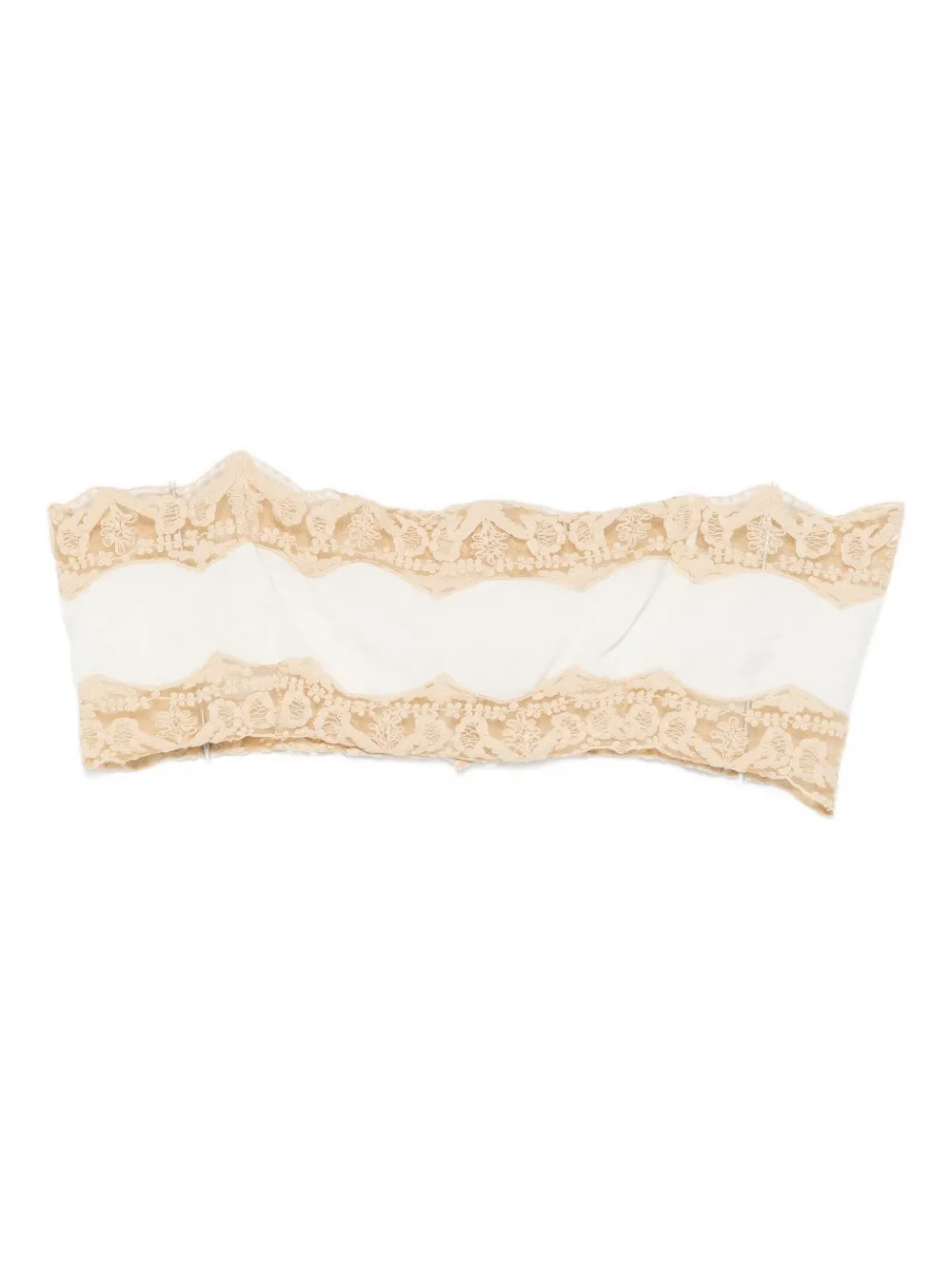 Bode Trousseau Lace Bra In Neutral