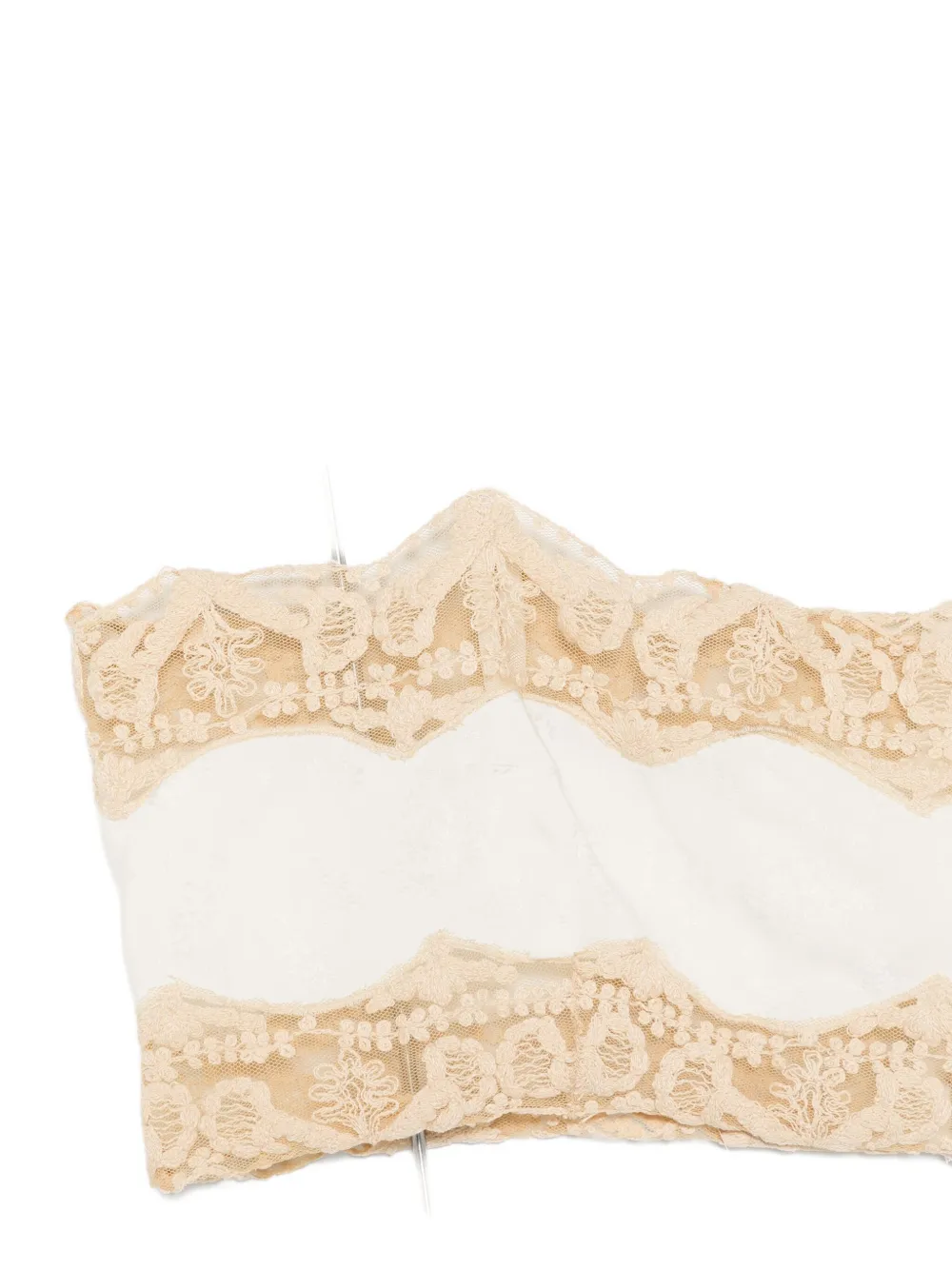 Bode Trousseau Lace Bra In Neutral