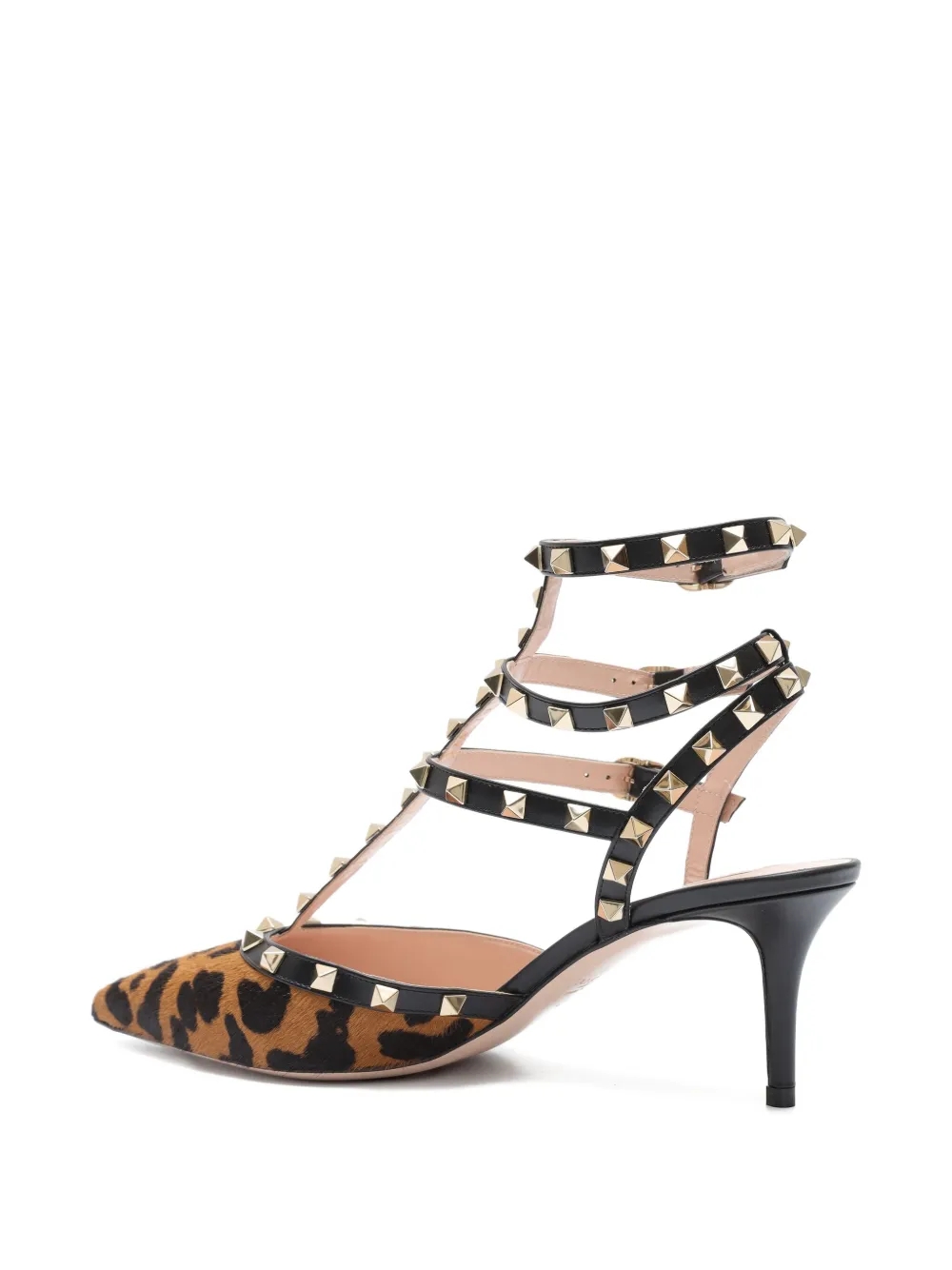 Valentino Garavani Rockstud animal-print heeled sandals Bruin