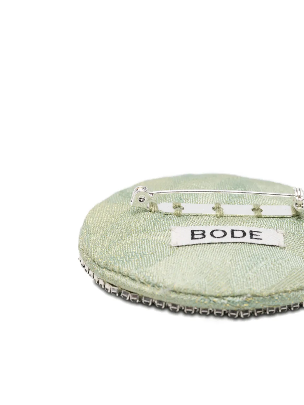 Bode Willow Embellished Brooch In Green