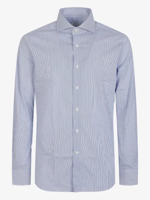 Orian camisa de algodón con rayas estampadas