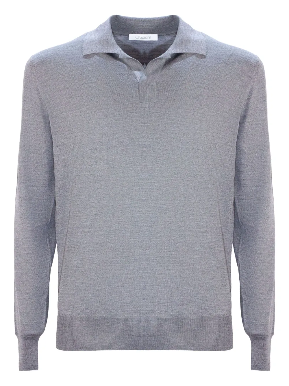 Cruciani long-sleeve polo sweater | Grey | Image 1
