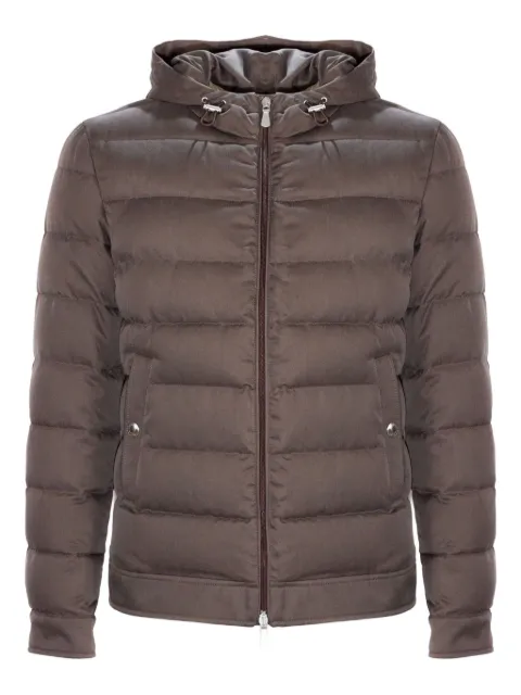 Eleventy welt-pocket padded jacket