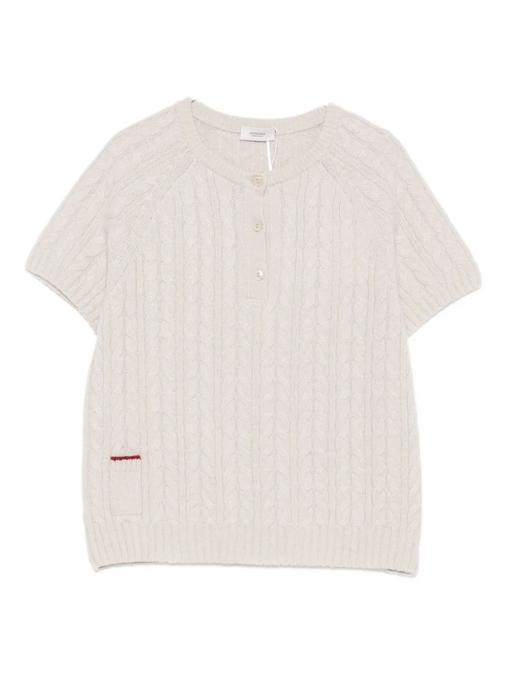 Agnona Round-neck T-shit In Neutral