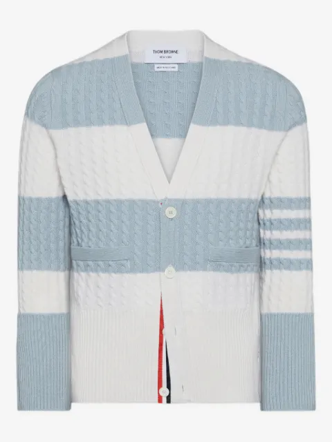 Thom Browne 4-Bar cable-knit cardigan