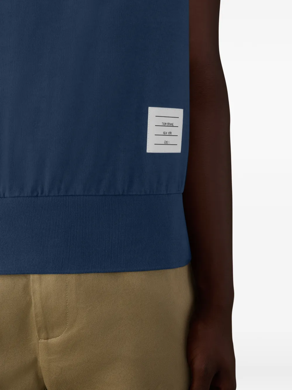 Thom Browne 4-Bar T-shirt met ronde hals Blauw