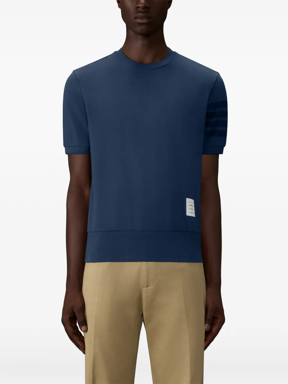 Thom Browne 4-Bar T-shirt met ronde hals Blauw