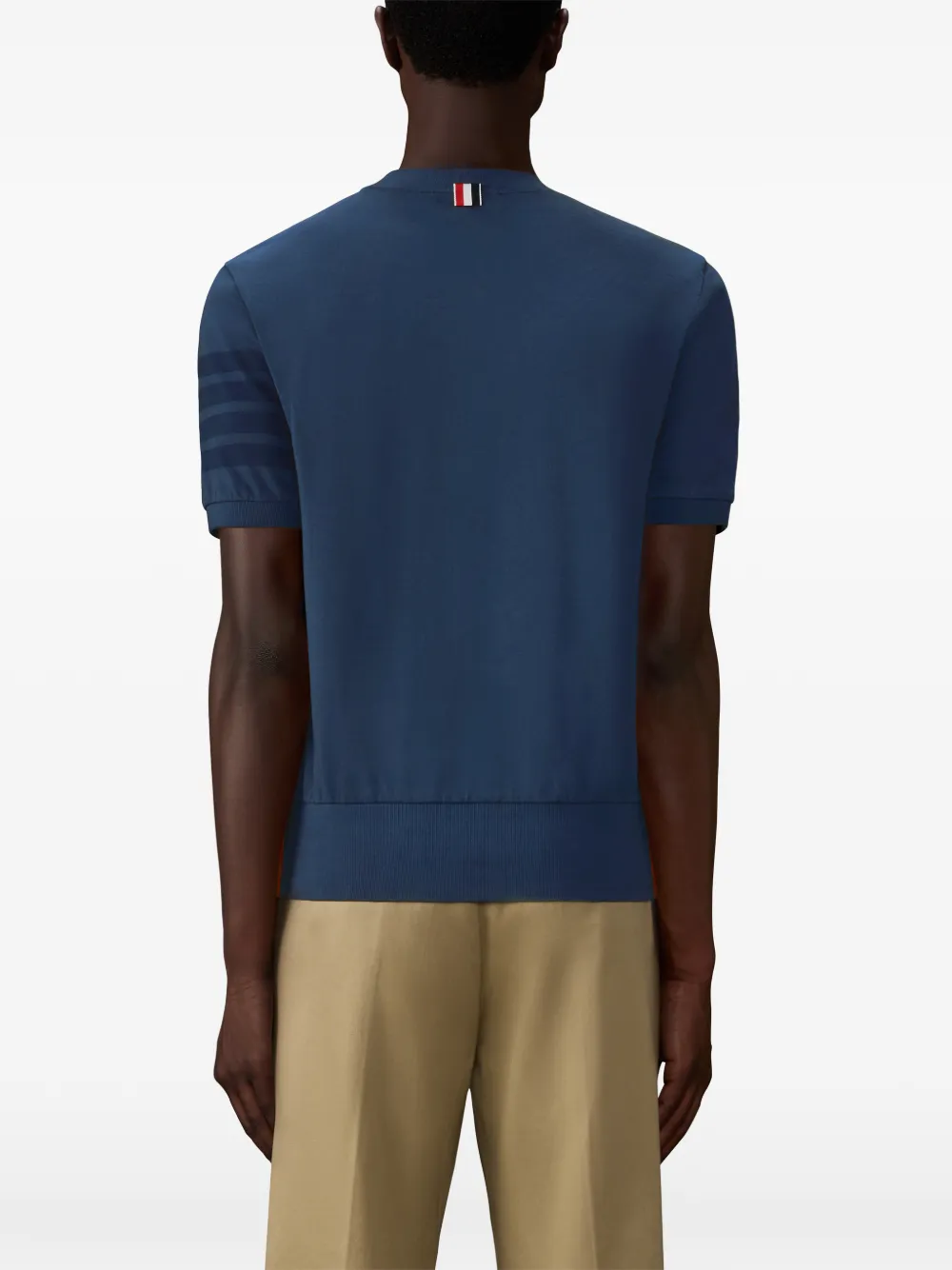 Thom Browne 4-Bar T-shirt met ronde hals Blauw