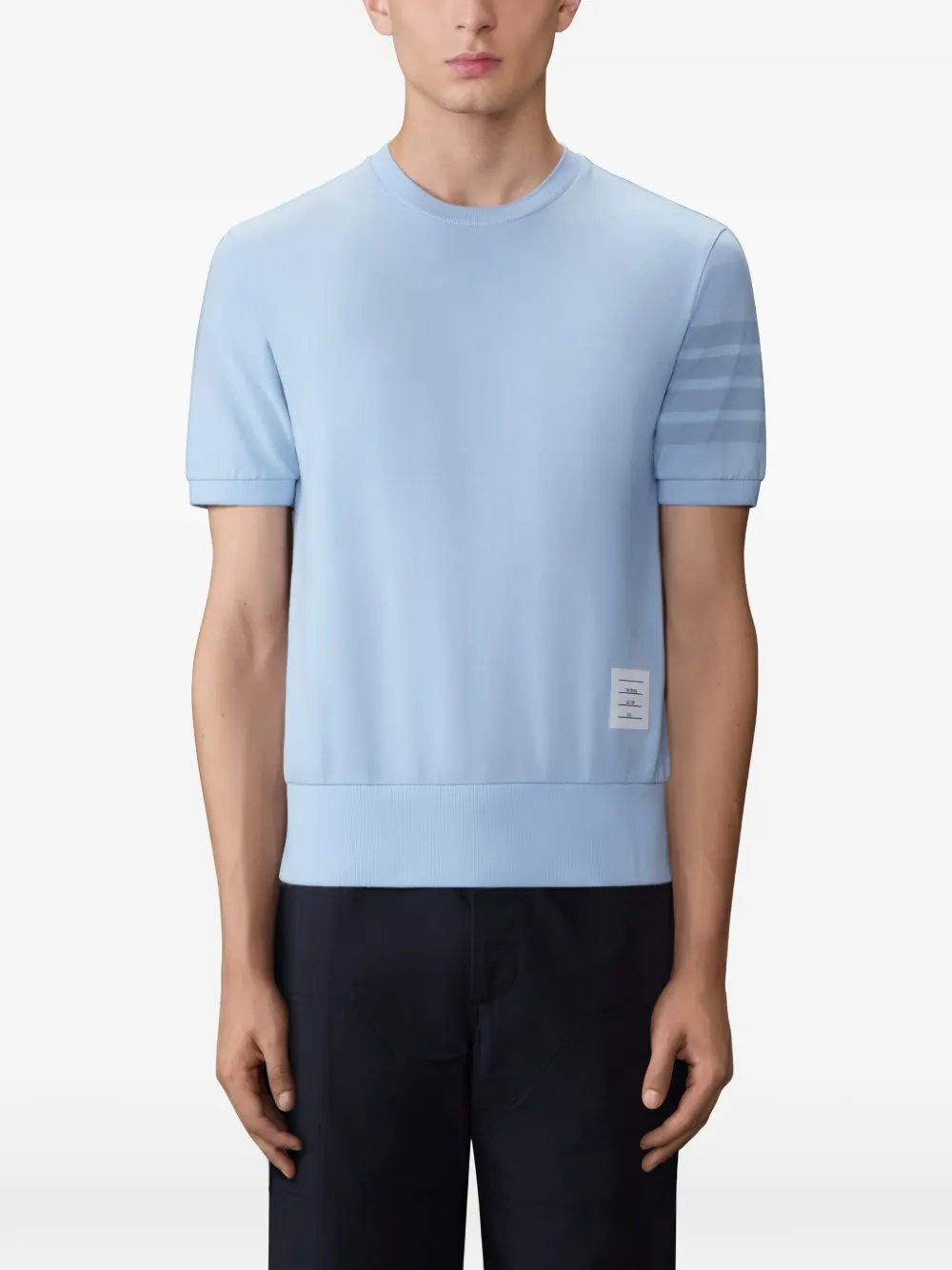 Thom Browne 4-Bar katoenen jersey T-shirt Blauw