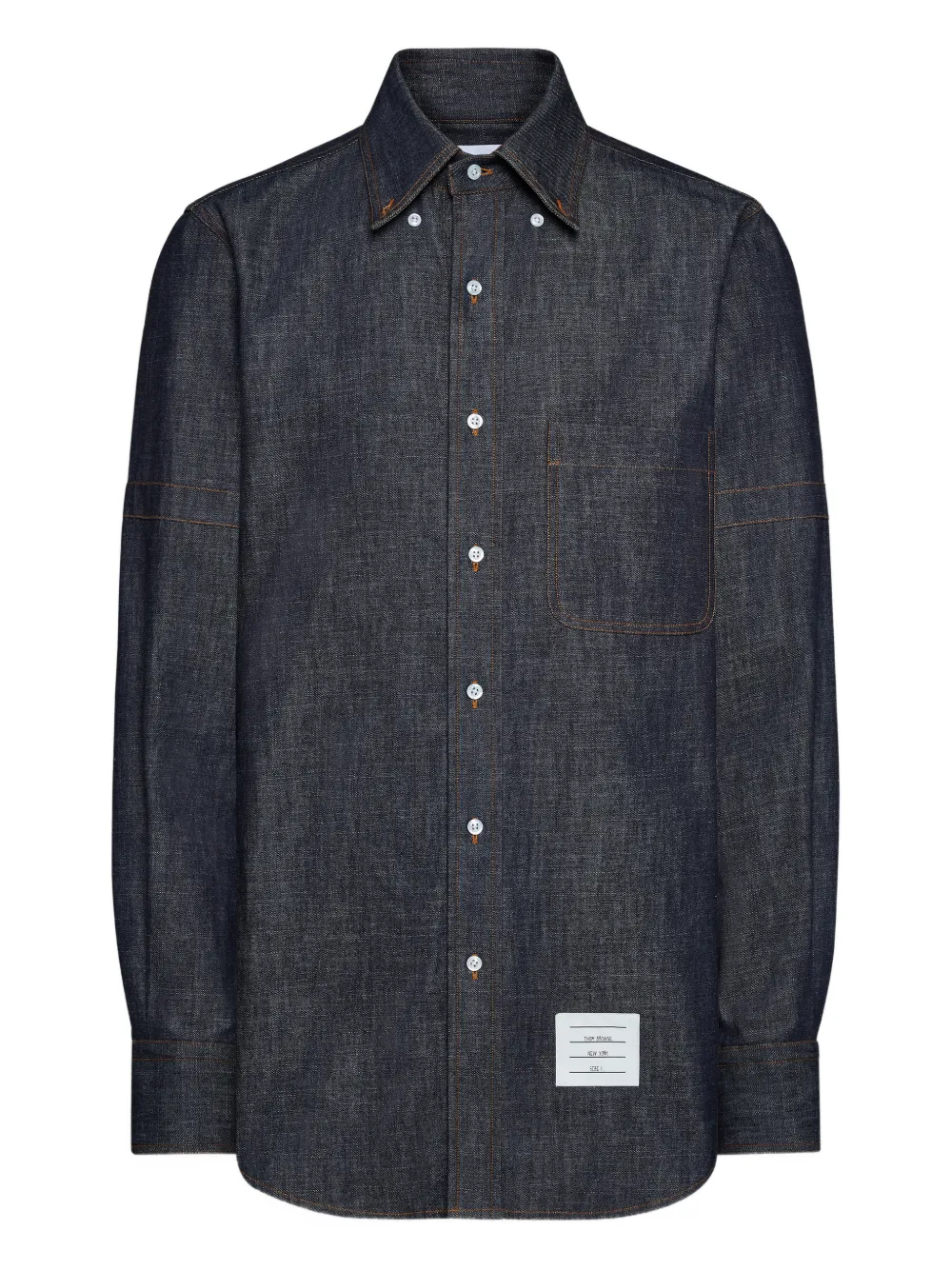 Thom Browne playera tipo polo con botones | azul | Image 1