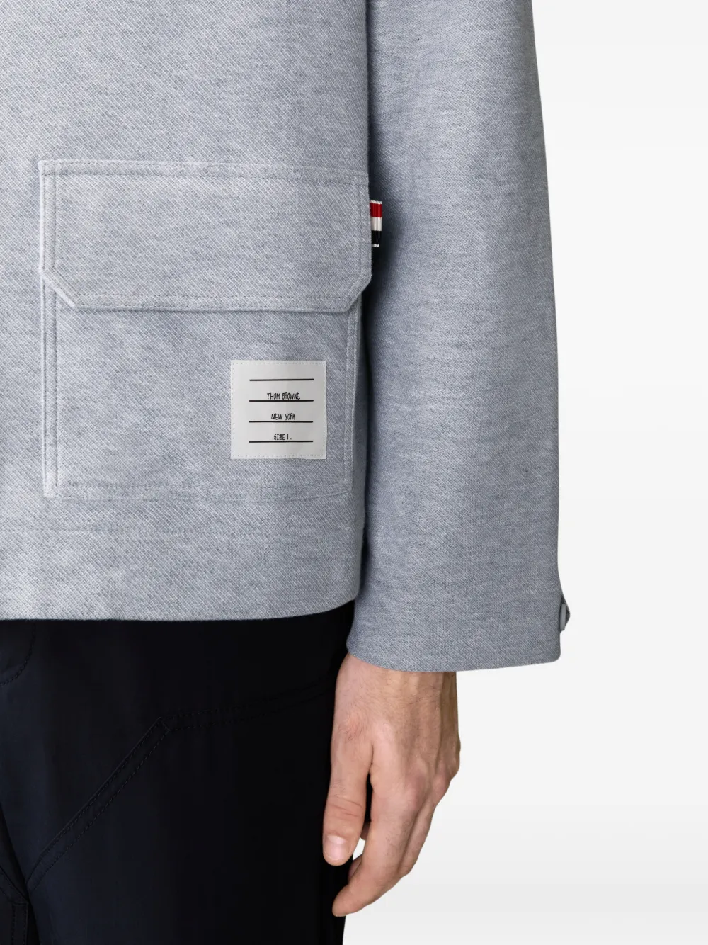 Thom Browne Double Face Tech oversized twill parka met armbanden Grijs