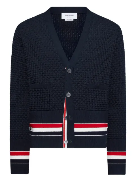 Thom Browne V-neck stripe-detailed cardigan