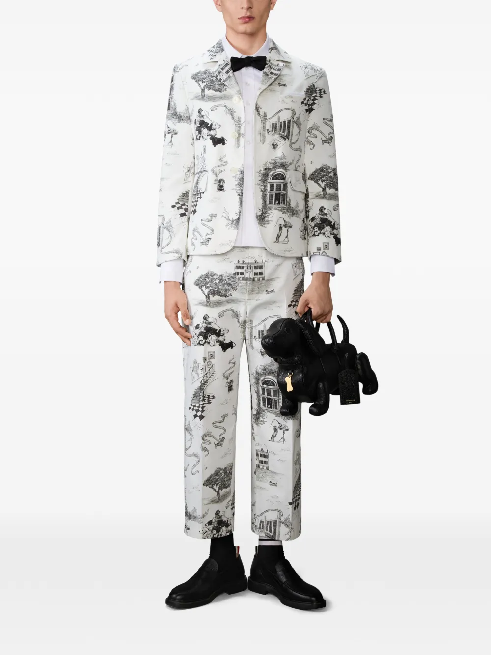 Thom Browne 4 바 옥스포드 폴로 셔츠 | Image 2