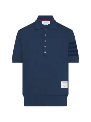 Thom Browne ロゴ ポロシャツ | ブルー | FARFETCH JP