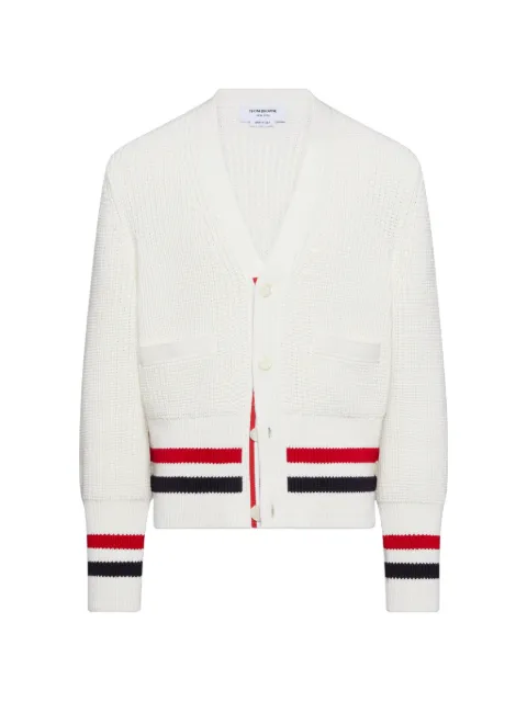 Thom Browne cotton RWB stripe cardigan