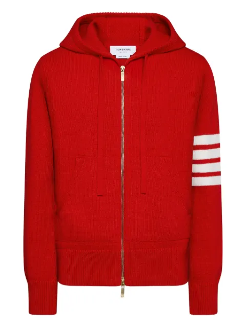 Thom Browne Hector intarsia-knit zip-up hoodie