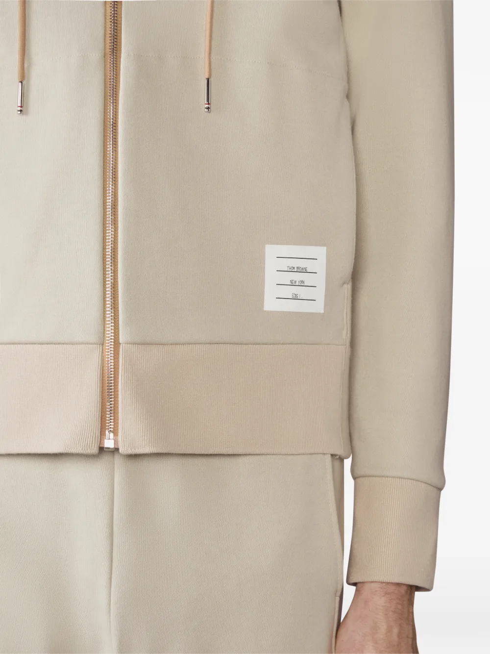 Thom Browne Hoodie met rits Beige