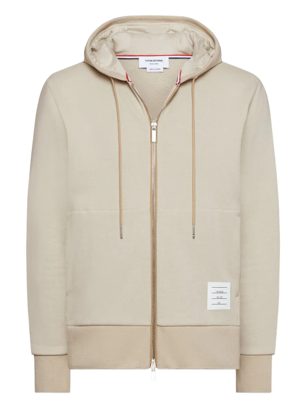Thom Browne 4-Bar zip-up hoodie | Neutrals | Image 1