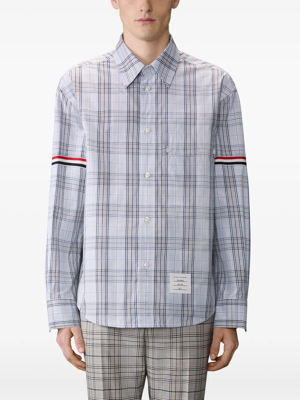  Thom Browne Plaid-patterned Shirt - Blue 