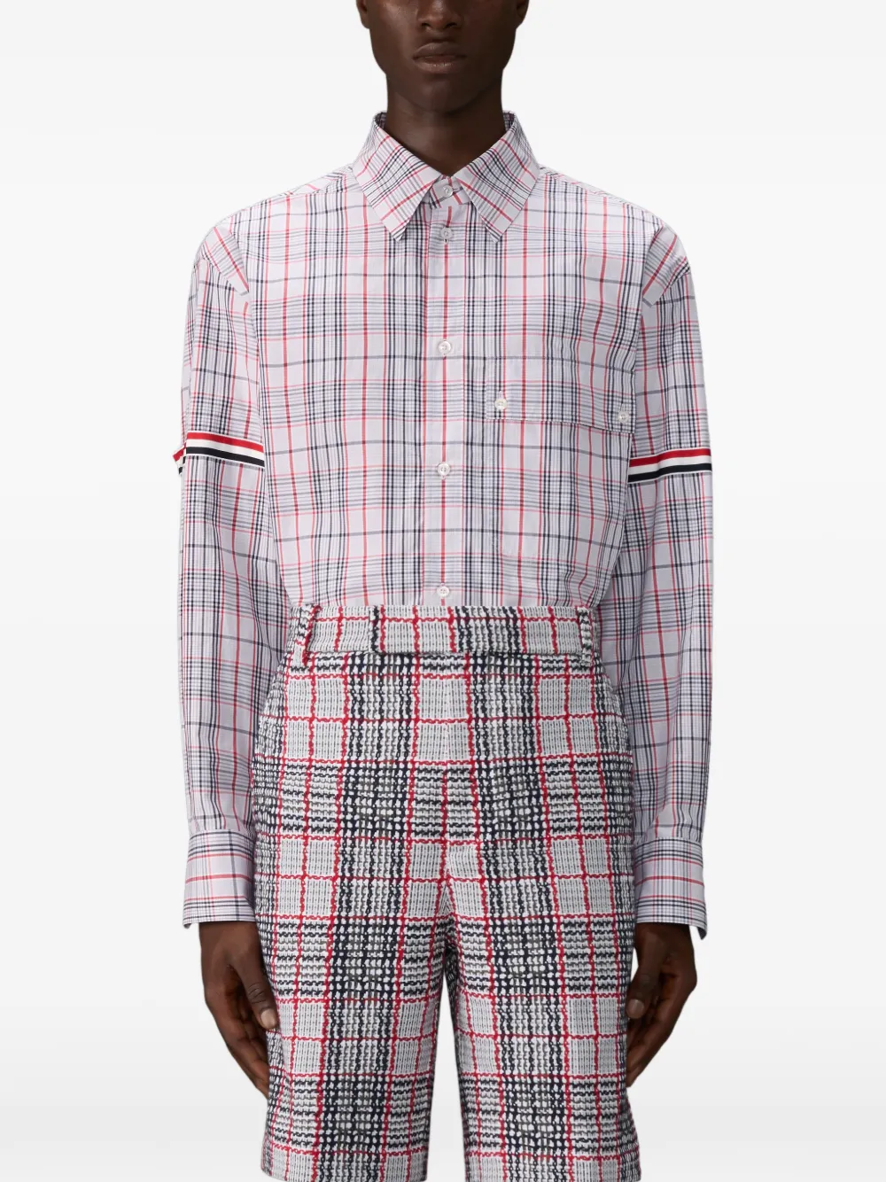 Thom Browne plaid-patterned shirt - Blue