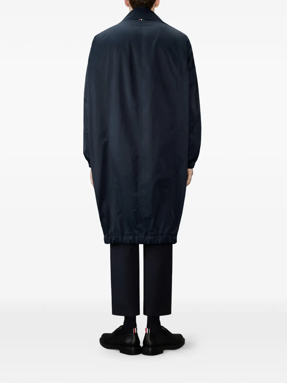 Thom Browne Windjack met trekkoord capuchon Blauw