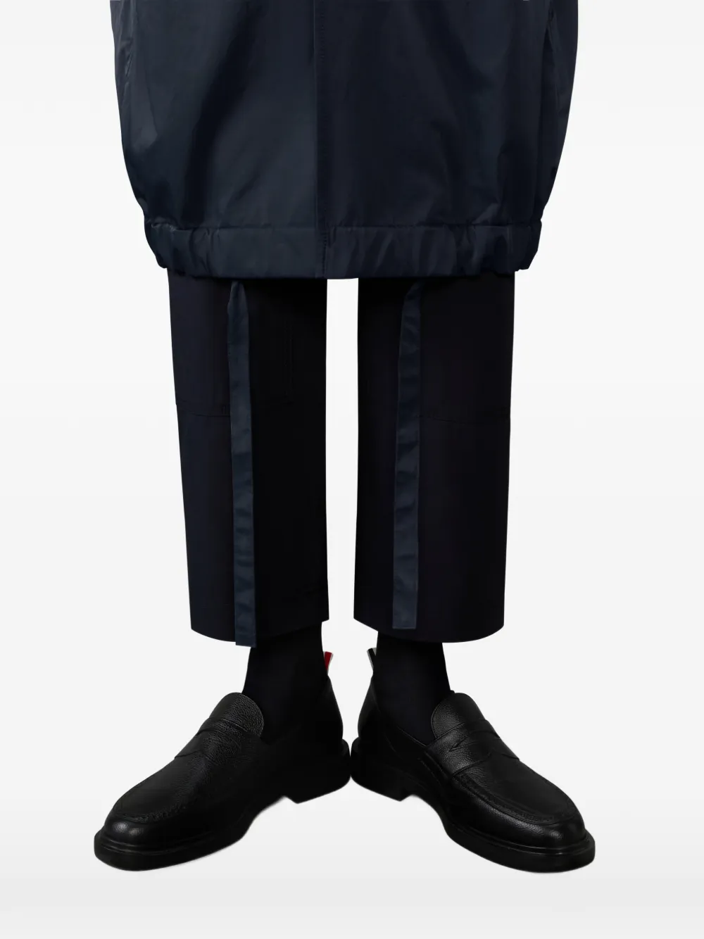 Thom Browne Windjack met trekkoord capuchon Blauw