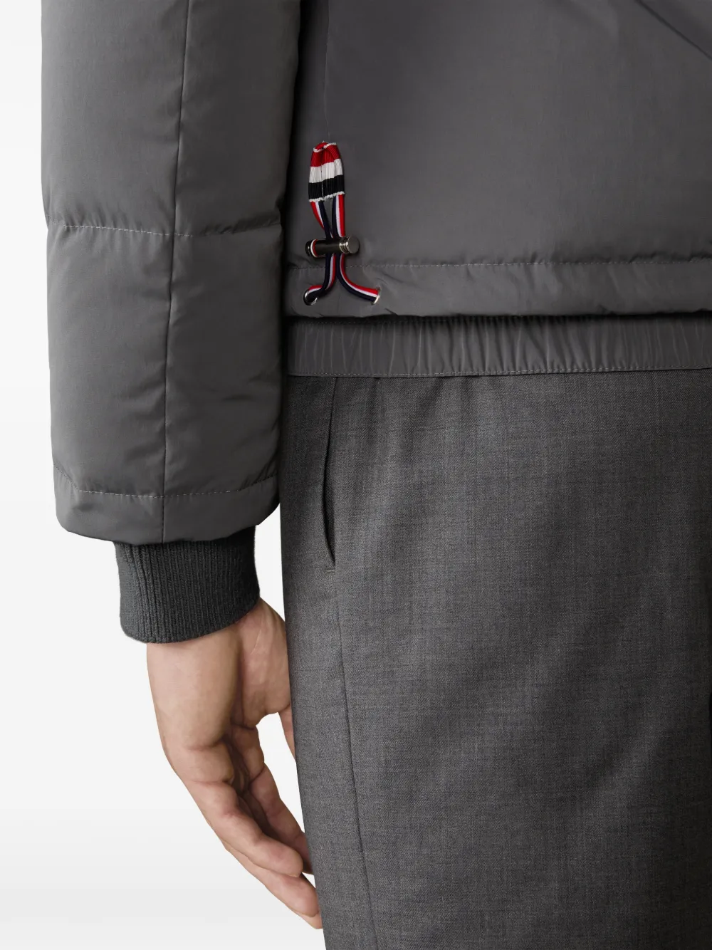 Thom Browne Bomberjack met drukknoopsluiting aan de voorkant Grijs